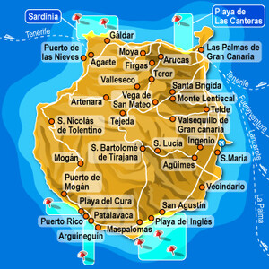 carte de Grande Canarie